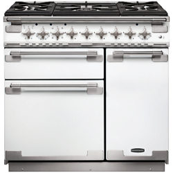 Rangemaster Elise 90 Dual Fuel Range Cooker Slate/Chrome Trim
